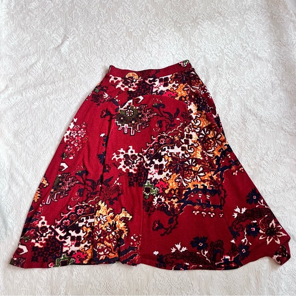 Anthropologie Akemi & Kim rust pattern midi skirt - Picture 5 of 9